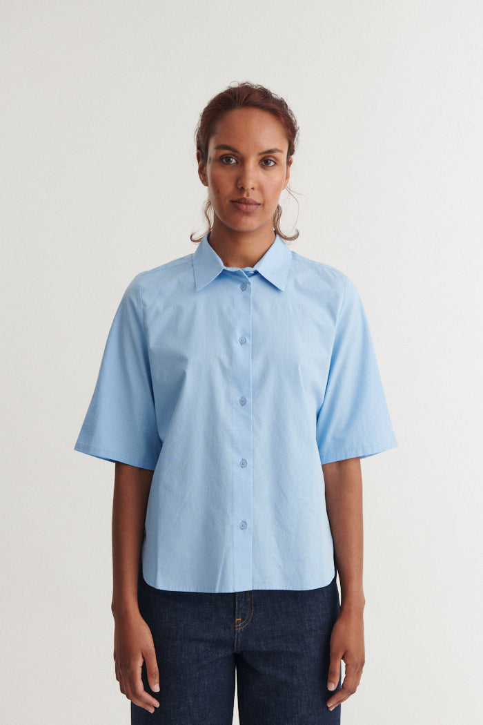 Basic Apparel Silje SS Shirt Shirts 772 Frozen fjord